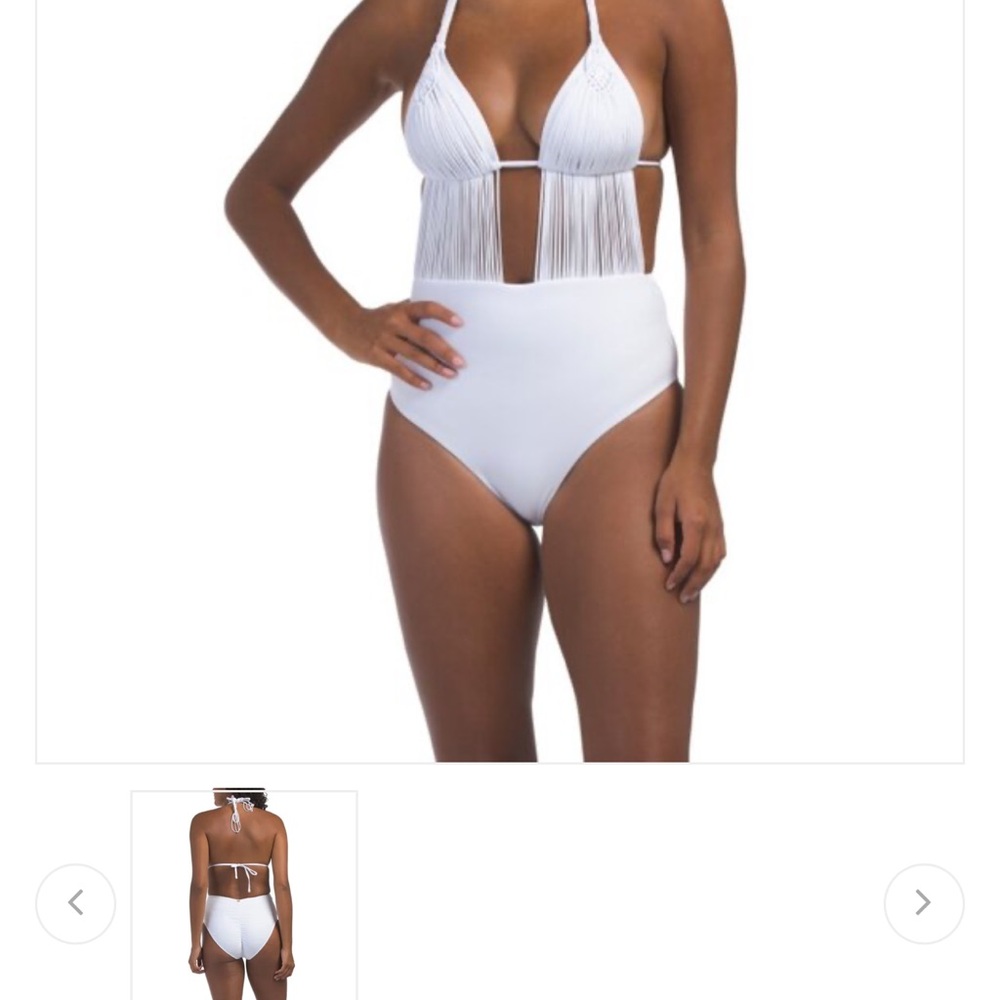 PQ SWIM Mila One-piece Swimsuit. Bathing Suit. White. Size L. - Picture 2 of 7